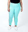 Дамски памучен макси панталон цвят аква Christiana-0 снимка