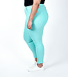 Дамски памучен макси панталон цвят аква Christiana-2 снимка