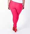 Дамски памучен панталон в цвят циклама в макси размери Darlene-1 снимка