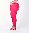 Дамски памучен панталон в цвят циклама в макси размери Darlene-2 снимка