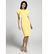 Жълта рокля с къдрички Samira-0 снимка