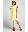 Жълта рокля без ръкави Elisia -0 снимка