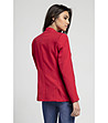 Червено дамско сако с шал яка Indila-1 снимка