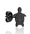 Черни дамски обеци Turtle с лого-2 снимка