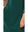 Зелена рокля с връзки при ръкавите Enita-2 снимка