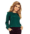 Зелена елегантна дамска блуза Erica-0 снимка