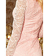 Светлорозова дантелена рокля Judy-3 снимка