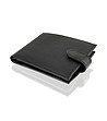 Черен портфейл от естествена кожа с RFID защита и карабинер-2 снимка