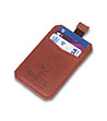 Unisex кожен аксесоар за карти в кафяво с RFID защита-0 снимка