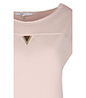 Памучна дамска блуза в цвят пудра Orina-3 снимка