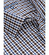 Мъжка памучна карирана риза в кафяво и синьо Bert-3 снимка