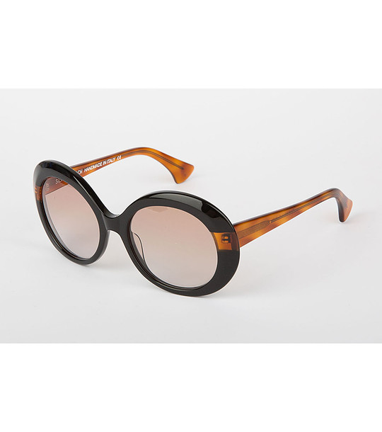 Ефектни дамски слънчеви очила в оранжево и черно снимка