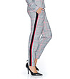 Кариран дамски панталон Miri в черно и червено-2 снимка