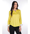 Жълта дамска памучна риза Eileen-3 снимка