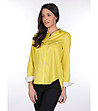 Жълта дамска памучна риза Eileen-4 снимка