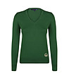 Зелен дамски памучен пуловер Margo-0 снимка