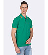 Мъжка памучна блуза в зелено Bert-2 снимка