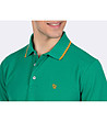 Мъжка памучна блуза в зелено Bert-4 снимка