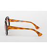Ефектни дамски слънчеви очила в оранжево и черно-2 снимка