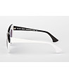 Елегантни дамски слънчеви очила тип котешко око в черно и бяло-2 снимка
