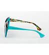 Дамски слънчеви очила в синьо и цвят хавана-2 снимка