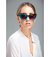 Дамски слънчеви очила в синьо и цвят хавана-3 снимка