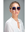 Ефектни дамски слънчеви очила в синьо-лилави нюанси-3 снимка