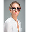 Слънчеви очила в розово и черно тип котешко око-3 снимка