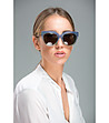 Дамски слънчеви очила в син и светлозелен нюанс-1 снимка