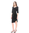 Черна рокля със 7/8 ръкави Vivi-2 снимка