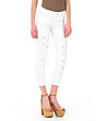 Бял дамски 7/8 панталон с фигурални мотиви Alene-0 снимка
