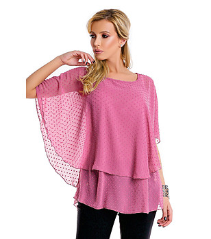 Розова двупластова дамска блуза Sofie снимка