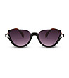 Дамски слънчеви очила в черно, кафяво и лилаво-1 снимка