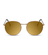 Дамски слънчеви очила в златисто и кафяво-1 снимка
