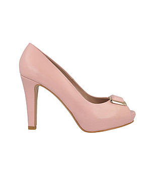 Розови кожени обувки Electra снимка
