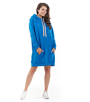 Синя спортна памучна рокля Ness снимка