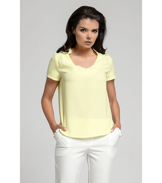 Жълта дамска блуза Lusia снимка