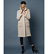 Дамско палто в цвят крем Belinda-2 снимка