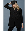 Черно късо дамско палто Silor-0 снимка