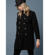Черно късо дамско палто Silor-2 снимка