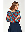 Многоцветна дамска блуза с принт Mila-0 снимка