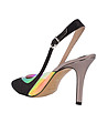 Черни дамски обувки с многоцветен панел Dolce-2 снимка