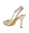 Златисти дамски обувки с многоцветен панел Dolce-2 снимка