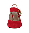 Червени дамски велурени обувки Marcia-3 снимка