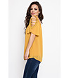 Дамска блуза в цвят горчица с декорации Adrianne-2 снимка