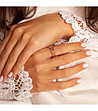 Златист дамски пръстен с ефектен дизайн Tadine-1 снимка
