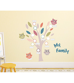 Декоративен стикер за стена My family снимка