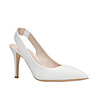 Бели дамски кожени обувки Rosie -2 снимка