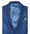 Памучно мъжко сако от син деним с кърпичка Dex-2 снимка
