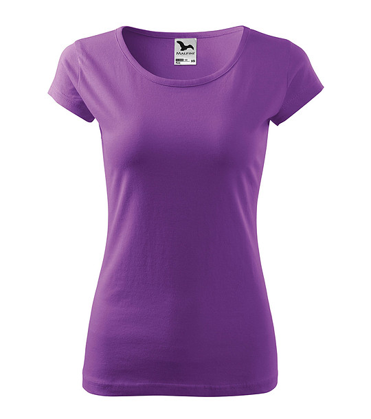 Дамска памучна лилава тениска Pepa снимка